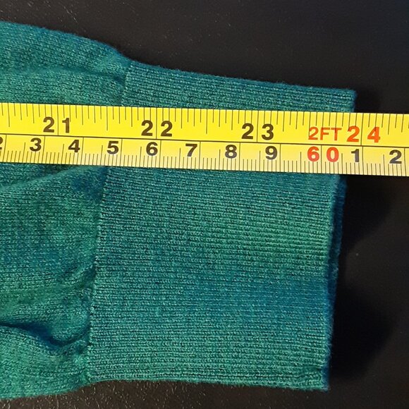 Massimo Dutti SZ M Cotton Silk Green Men's V-Neck Lightweight Sweater - Picture 7 of 7